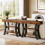 Tribesigns Tribesigns 41 Small Console Table for Entryway, 3-Tier Rustic Sofa Table, Rustic Brown 5