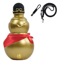 Water Bottle Gourd Chinese Wine Flask 900ml Game Peripheral Beverage Container Bottle Traditional Gold