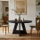 Tribesigns Tribesigns Farmhouse Dining Table, 120 cm Round Dinner Table for 4, Rustic Wood Dining Room Table 4