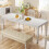 Tribesigns Tribesigns Dining Table for 6-8 People,78 Inches Industrial Rectangular Kitchen Dinner Table,White 3