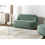 Beliani Sofa 2 Seater LOVBERG Fabric Light Green 2