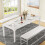 Tribesigns Tribesigns Dining Table for 6-8 People,78 Inches Industrial Rectangular Kitchen Dinner Table,White 5