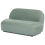 Beliani Sofa 2 Seater LOVBERG Fabric Light Green 4