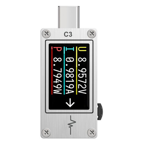 C3 Digital Multimeter Current Tester Voltage Detector  26V 6A USB-C 3.1 Power Meter Tester