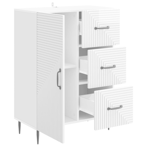VidaXL vidaXL Sideboard High Gloss White 66 x 34.5 x 89.5 cm Engineered Wood 2