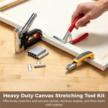 Kit de 3 Outils pour Tendre la Toile, Tendeur de Toile, Outil de Retrait des Fixations Industrielles, pour Projets D'Encadrement et de Tapisserie