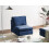 Beliani 1-Seat Section EVJA Velvet Navy Blue 2