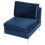 Beliani 1-Seat Section EVJA Velvet Navy Blue 4