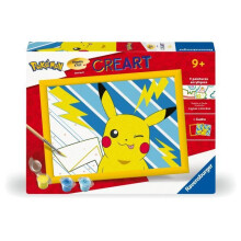 CreArt Kids 18x24cm Pikachu Blitz, Malen nach Zahlen Set, Ab 7 Jahren, 25905, Ravensburger