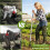 Stand  Weeder Puller Tool Set with Dual  Adjustable Metal Long Handle for Garden Lawn Yard with Work Gloves 3