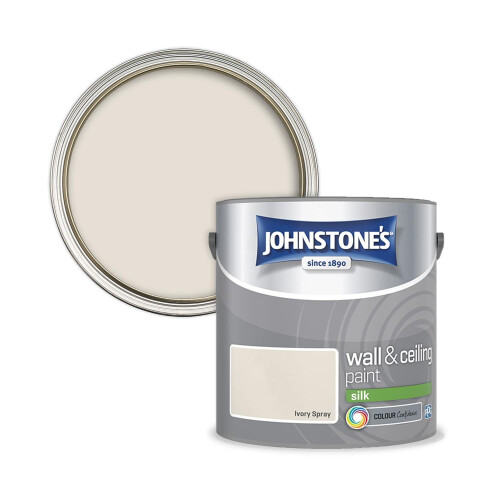Johnstone's Johnstone's 306578 Vinyl Silk Emulsion - Ivory Spray,2.5 1