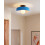 Beliani Ceiling Lamp LUGUSE Glass Blue 2
