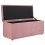 Beliani Storage Ottoman OREM Fabric Pink 4