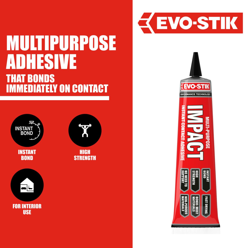 Evostik Impact Adhesive Multipurpose Highstrength Adhesive Bonds Insta 5003616308374