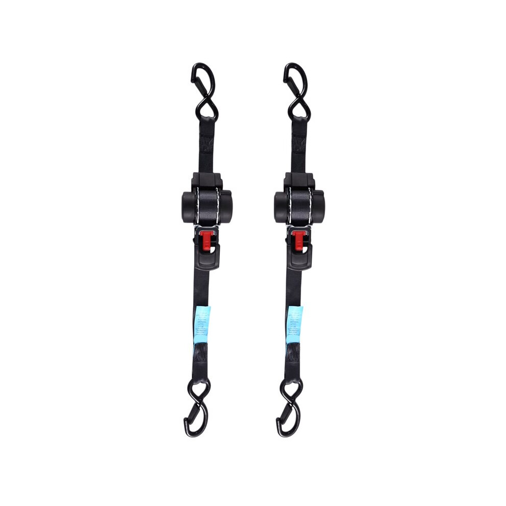 Retractable Auto Ratchet Straps ,Automatic Shrink Bundle Tape Transom Tie Downs For Boat, Motorcycles, Jet Ski Red 6033566180651