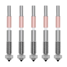 5PCS Bimetal Nozzle for QIDI Q2/Q2C,Quick-Swap Integrated Ceramic Throat Tube Hardened Steel Nozzle 0.2/0.4/0.6/0.8mm
