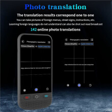 142 Real- Language Translator Voice Text Photo Offline Travel Translater Touch Screen Simultaneous Translator