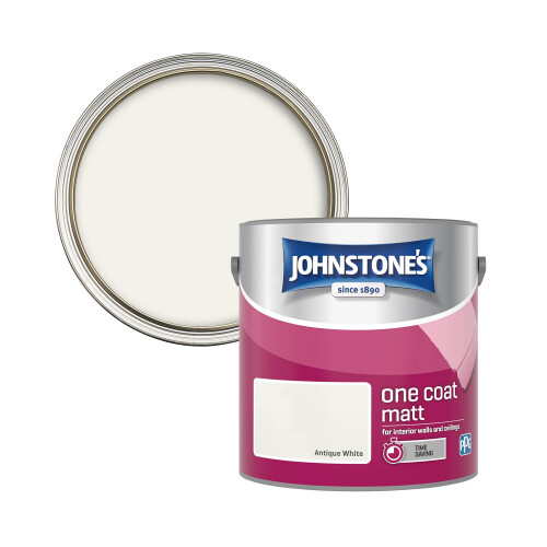 Johnstone's Johnstone's One Coat Matt Emulsion Paint - Antique White 2.5L 1