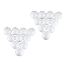 20 x Decorazione Natalizia Modellismo Artigianale Sfera in Polistirolo Espanso 10cm --- Bianco