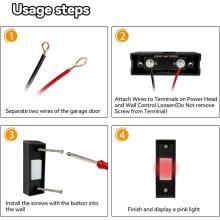 Garage Door Wall Button for Genie 29599S Wired Series II Lighted Push Button Garage Door Opener Wall Control with Screws