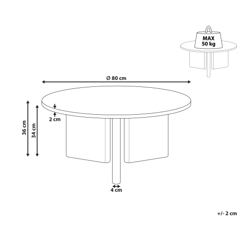 Beliani Coffee Table COWAL Black 2