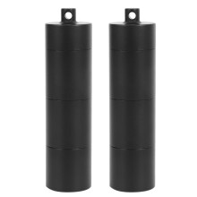 2X Portapillole Portatili, Portachiavi Nel Metallo per Portamonete Portachiavi per Borsa da Viaggio, 3 Scomparti
