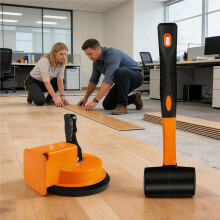 Wood Floor Gaps Repair Tool with Repair Hammer and Suction Cup 5 Transparent Patches for Wood Floor Laminate
