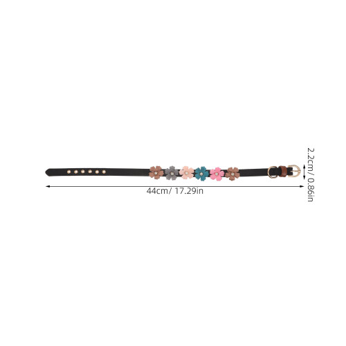 1Collier Floral Mode Pour Réglable Confortable En Tissu PU 1