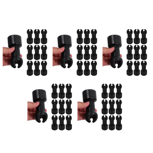 50Pièces Cache Poteaux Trampoline Noir Durable Pour Usage Extérieur 2