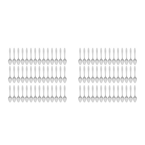 100Pcs Lightweight Stainless Steel Parrot Hand Feeding Spoon Silver 2