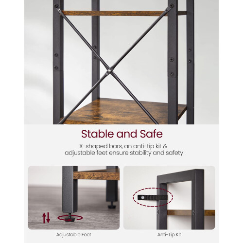 VASAGLE VASAGLE 6-Tier Bookshelf - Bookcase - Shelving Unit - for Office 2