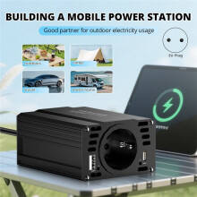 DC12V to AC 220V 50HZ Modified Wave Inverter Solar Car Power 400W Voltage Portable Converter TYPE-C USB EU