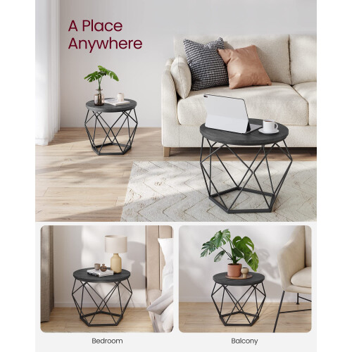 VASAGLE VASAGLE Round Coffee Table - Set of 2 - Side Table - Sofa End Table 2