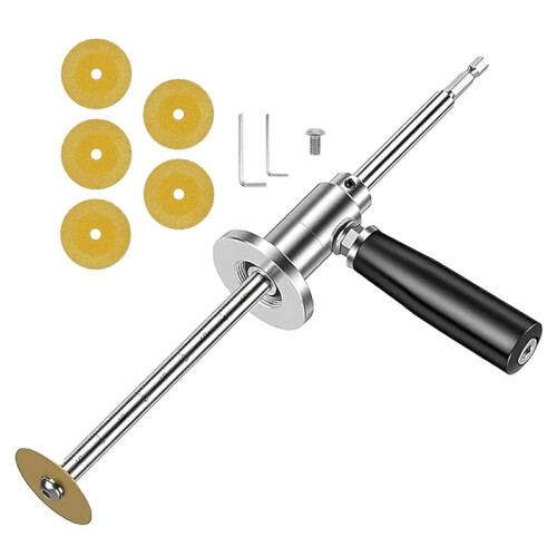 7-Inch PVC Pipe Cutter Tool for Drill-Internal/Inside Pipe Cutting with Diamond Wheel,Hex Shank&Adjustable Depth