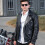 (2XL) The Enforcer: Black Leather Biker Jacket 2