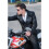 (2XL) The Enforcer: Black Leather Biker Jacket 6