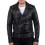(2XL) The Enforcer: Black Leather Biker Jacket 8