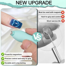 Conjunto de Ímãs para Unhas com Formato de Olho de Gato, Ferramenta Multifuncional 3 em 1 e 6 em 1 para Nail Art DIY