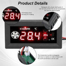 Set of 2  12V 4-Wire Fan Speed Controllers, PWM Fan Controller 4-Pin, Fan Controller Supports 3A Fans PWM 25KHz