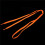2X Trainers Replacement 8mm Wide Orange Flat String Shoelace Pair 4