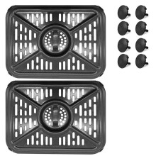 For Foodi DZ401 DZ550 10QT DualZone Air Fryers Replacement Grill Pan with Rubber Bumpers, Dishwasher Safe