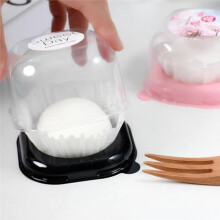 Klare Kunststoff--Cupcake-Box, Muffin-Dome-Einzelbehälter-Box für Hochzeit, Geburtstag, Käse, Gebäck, Dessert, Kuchen, Rosa