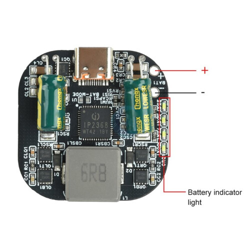 New IP2368 Bidirectional Charger PD100W Fast Charge Module Type-C Interface Support 2-5S Lithium Battery