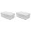 2Pcs Large Capacity White Plastic Ice Mold Tray Ice Cube Maker 2