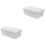 2Pcs Large Capacity White Plastic Ice Mold Tray Ice Cube Maker 3