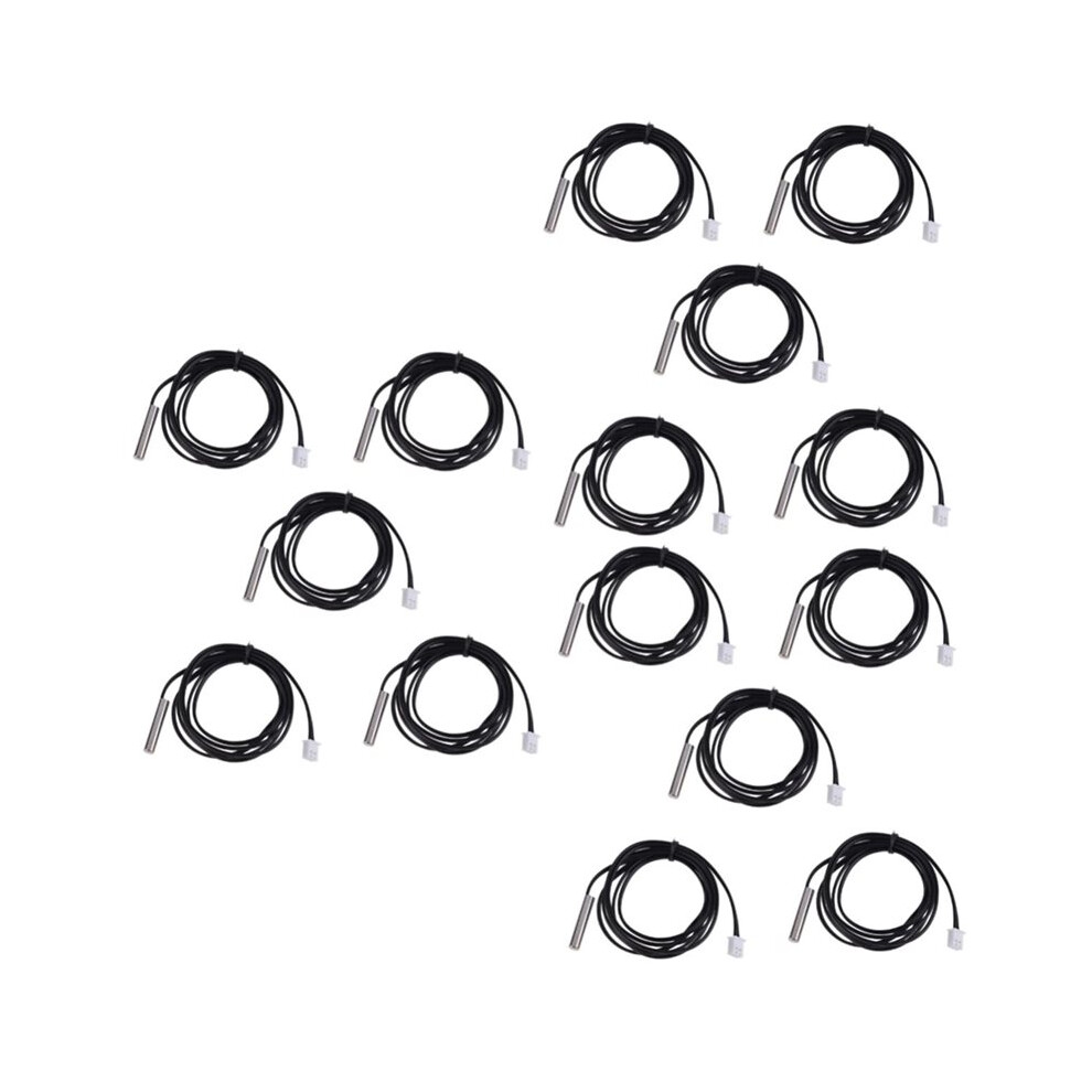 1Set/15Pcs 10K Ohm Thermistor Temperature Sensors With Extended Cable Probes, Suitable For Indoor Thermometers 6031771435269