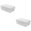 2Pcs Large Capacity White Plastic Ice Mold Tray Ice Cube Maker 5