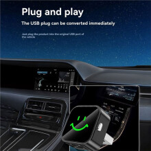 2in1 Wireless Carplay Android AUTO BT5.0 AI Box USB Adapter Switchable Android/IOS Wired to Wireless Carplay
