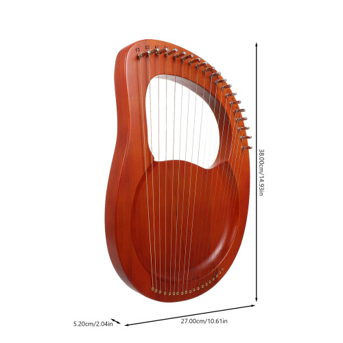 1Set Compacte 19-Snaren Harp Met Extra Stemsleutel 1