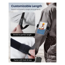 10 Pack Arm Badge Holder for Men, PVC ID Badge Holder, ID Holder, Armband Badge Holder with Adjustable Elastic Arm Band